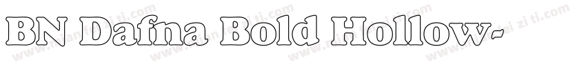 BN Dafna Bold Hollow字体转换
